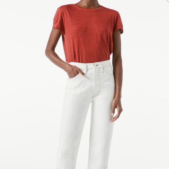 Frame Easy True Raw Edged Tee in Redwood - Picture 11 of 16